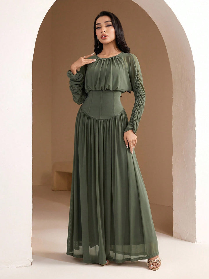Rochie maxi SHEIN, verde