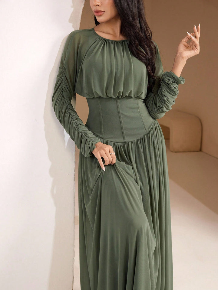 Rochie maxi SHEIN, verde