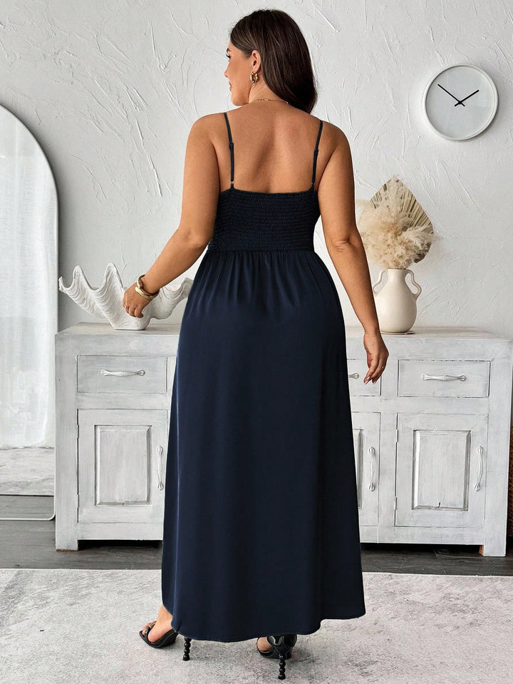 Shein Curve+ maxi ruha, kék