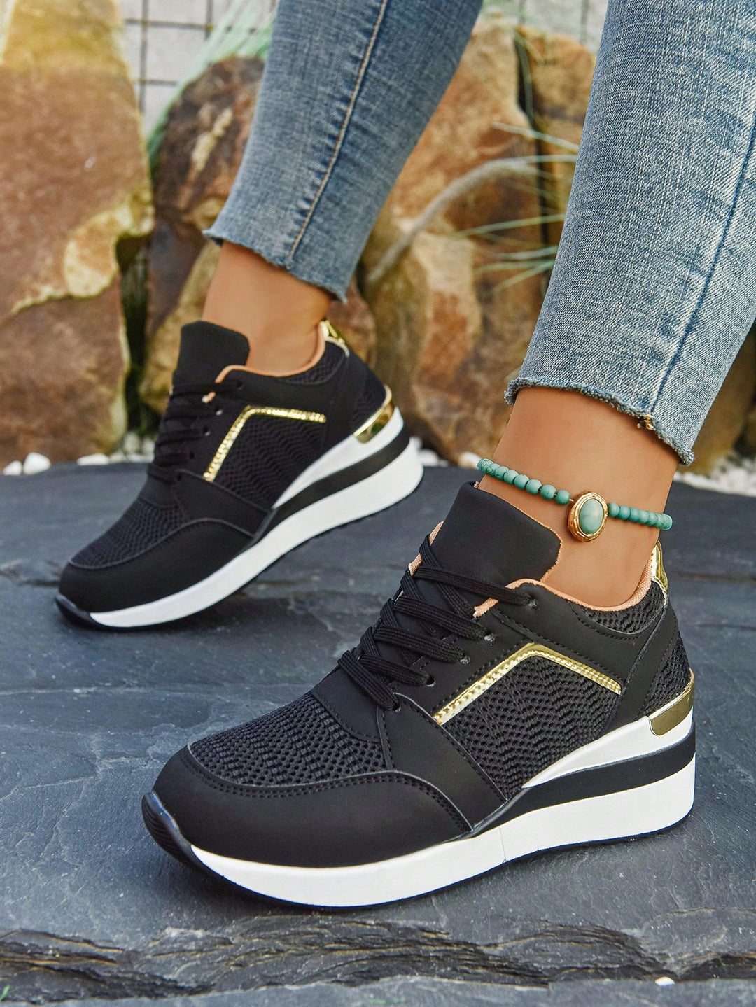 Pantofi sport SHEIN, negru