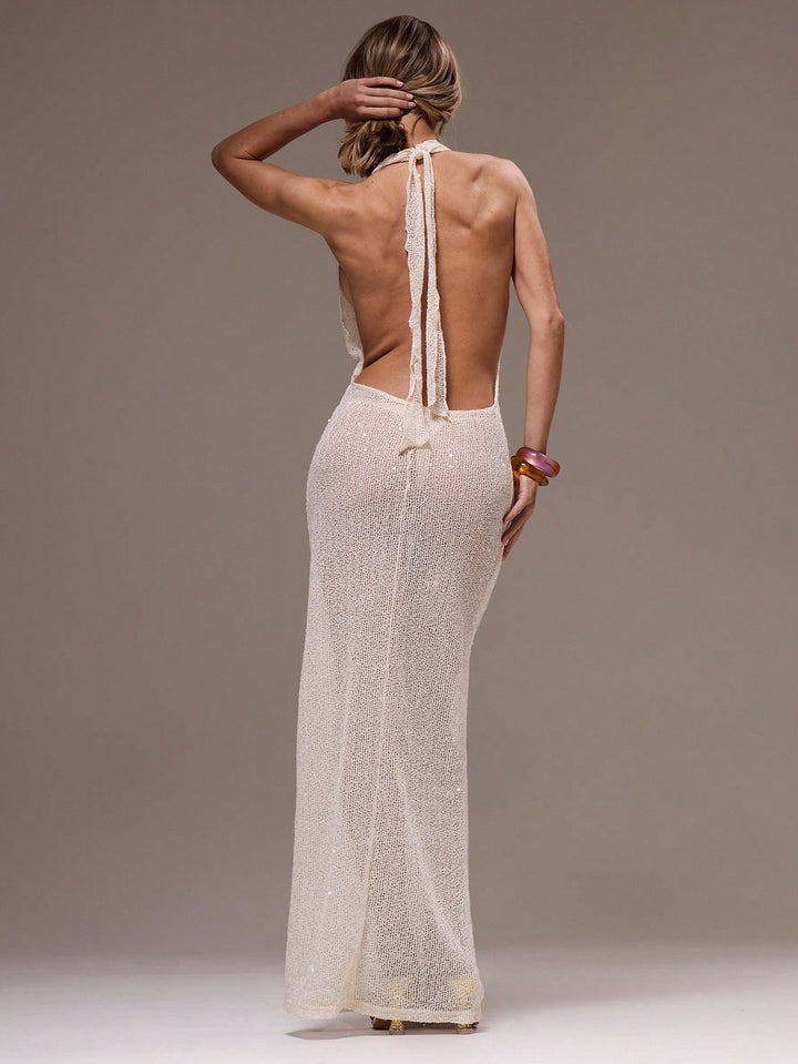 Rochie maxi SHEIN, bej