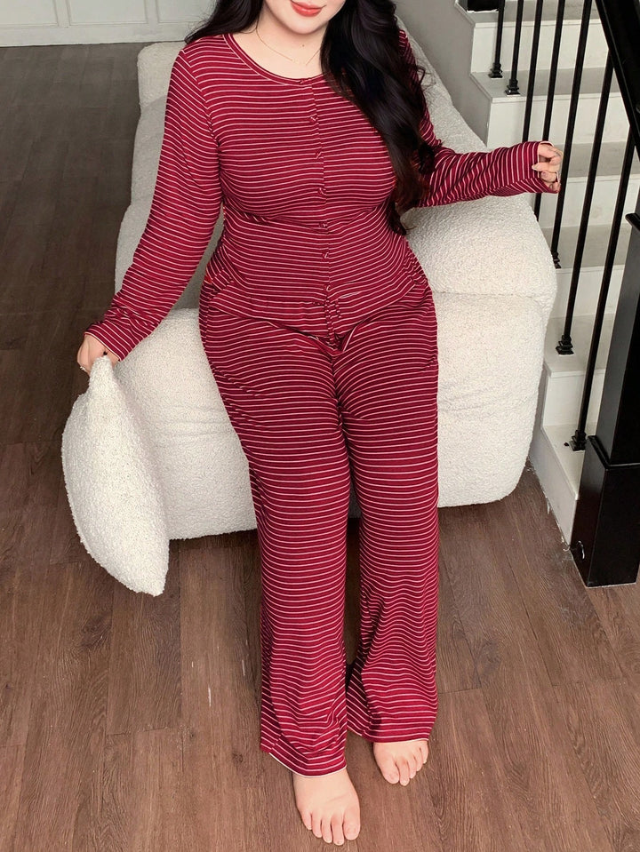Set pijamale SHEIN, roșu