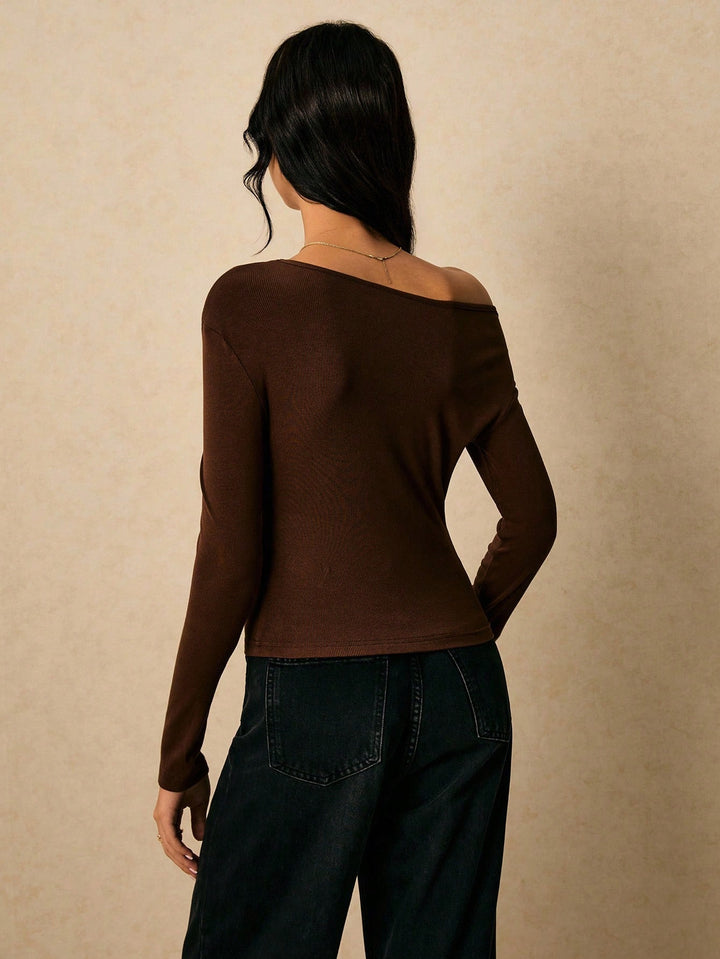 Shein barna blúz
