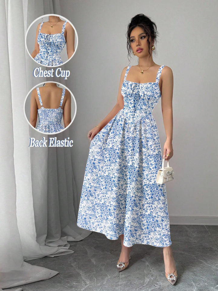 SHEIN maxi ruha, kék