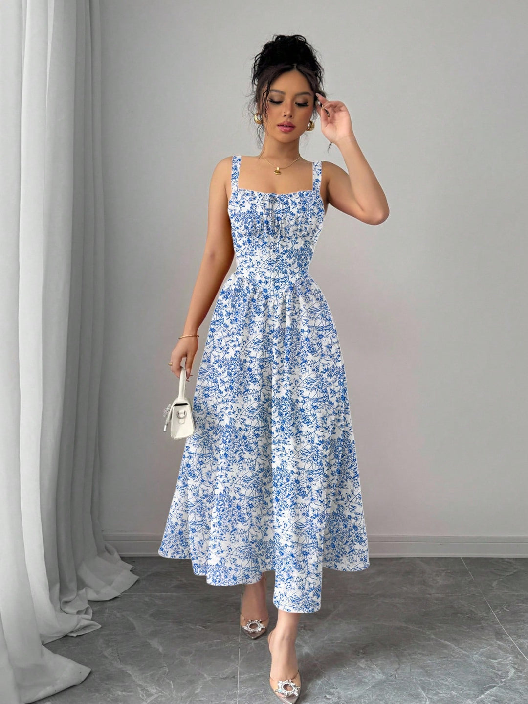 SHEIN maxi ruha, kék