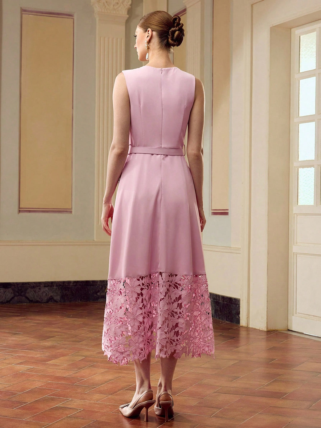 Rochie midi SHEIN, roz