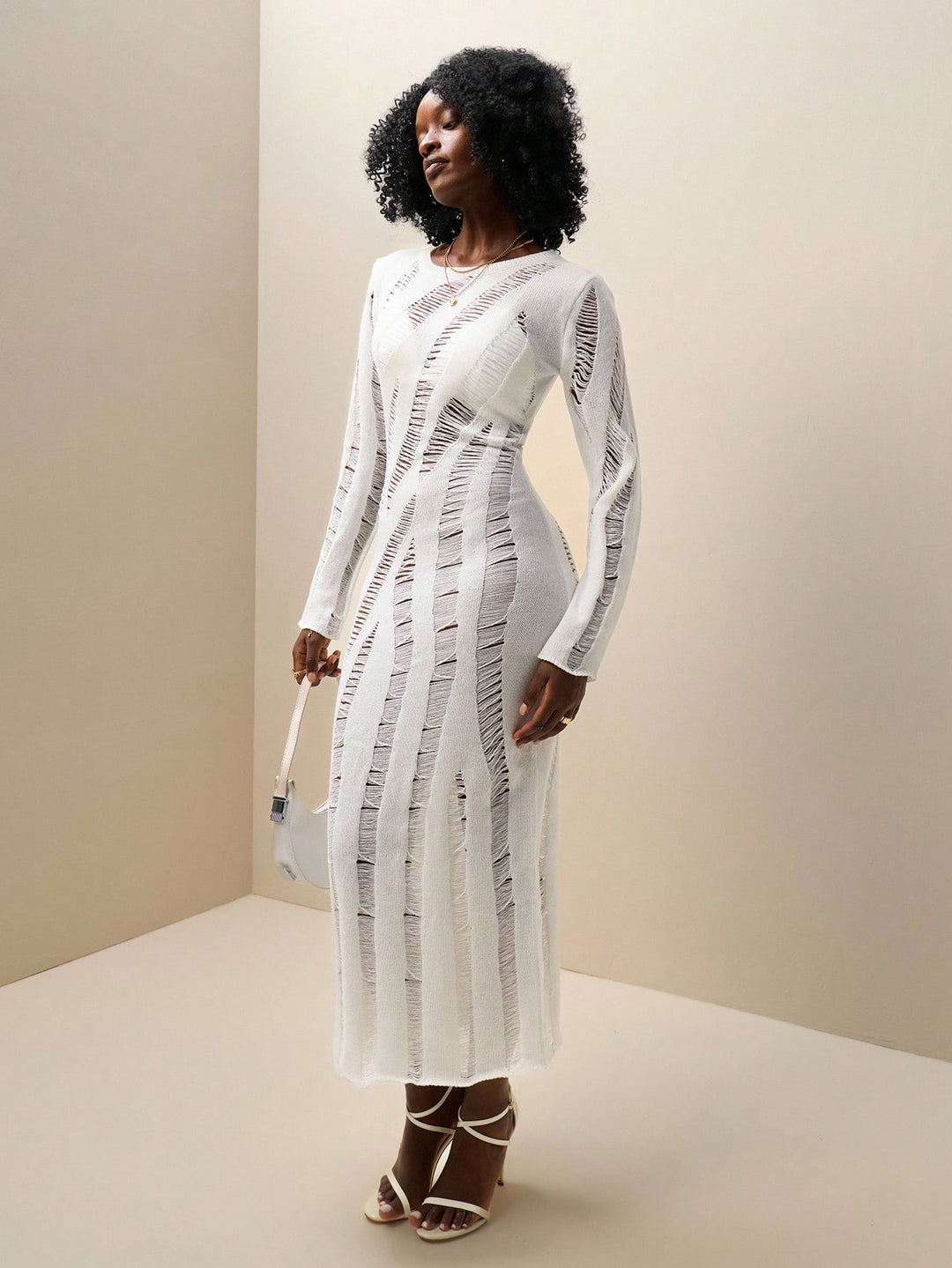Rochie maxi SHEIN, alb