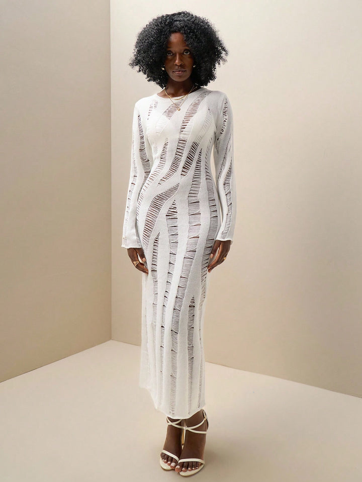 Rochie maxi SHEIN, alb