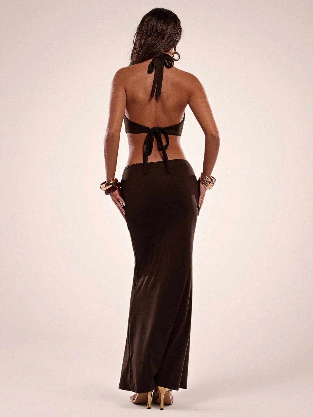 Rochie maxi SHEIN, maro