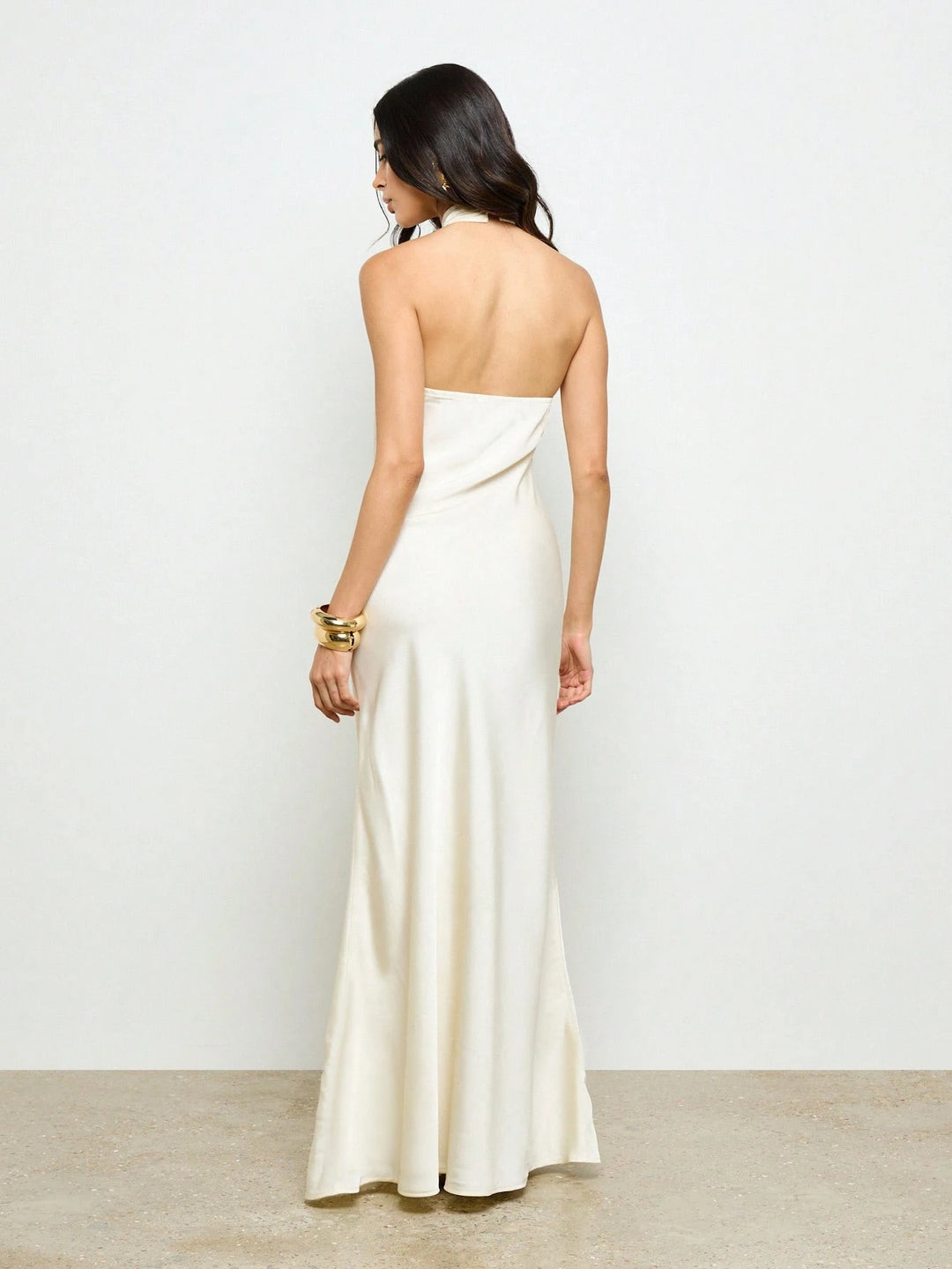 SHEIN maxi ruha, krémszínű