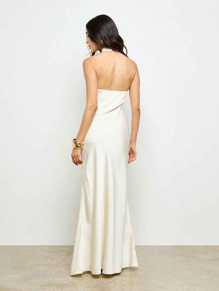 SHEIN maxi ruha, krémszínű