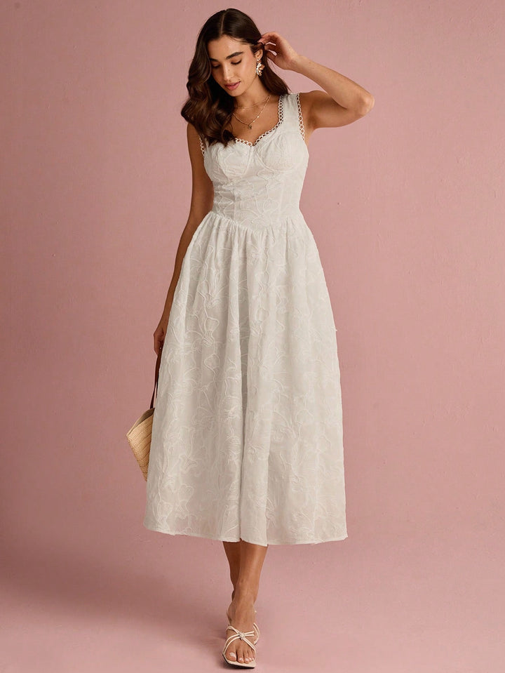 Rochie maxi SHEIN, crem