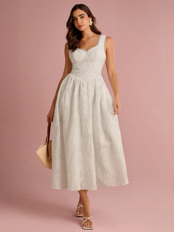 Rochie maxi SHEIN, crem