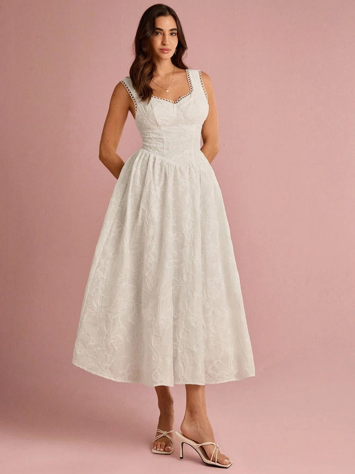 Rochie maxi SHEIN, crem