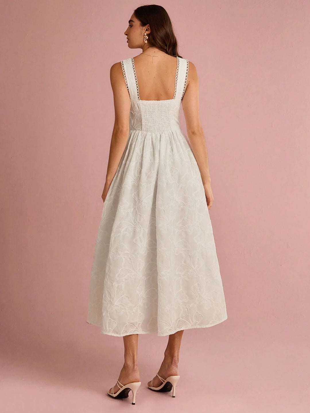 Rochie maxi SHEIN, crem
