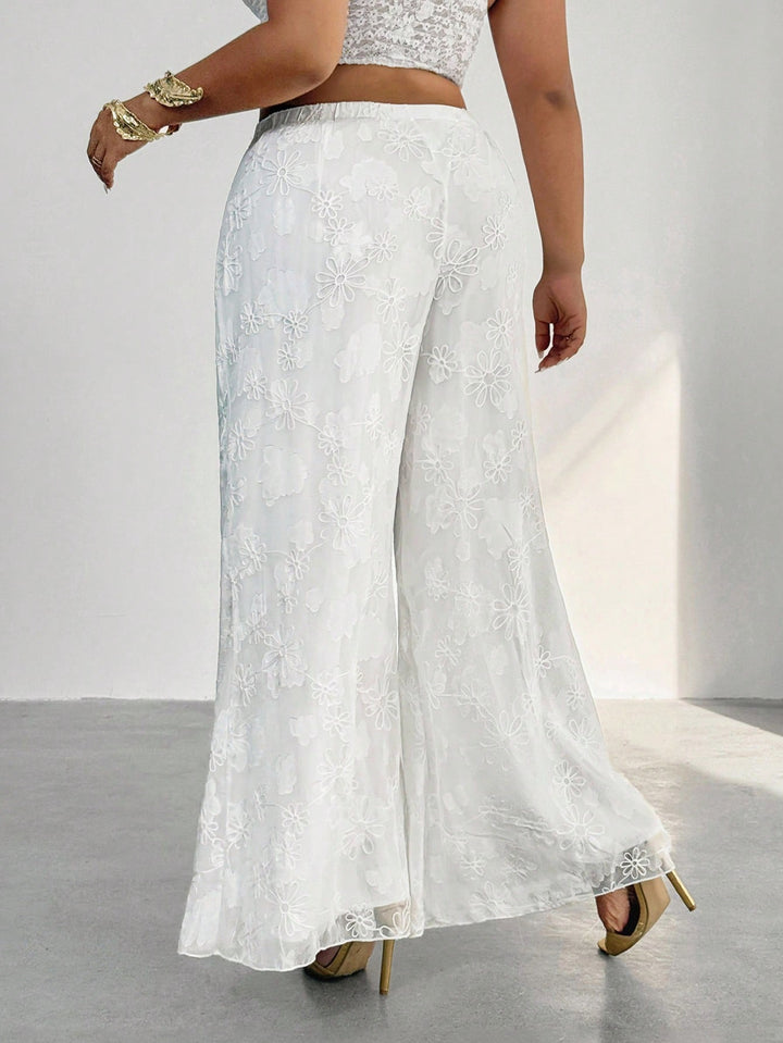 Pantaloni SHEIN, alb
