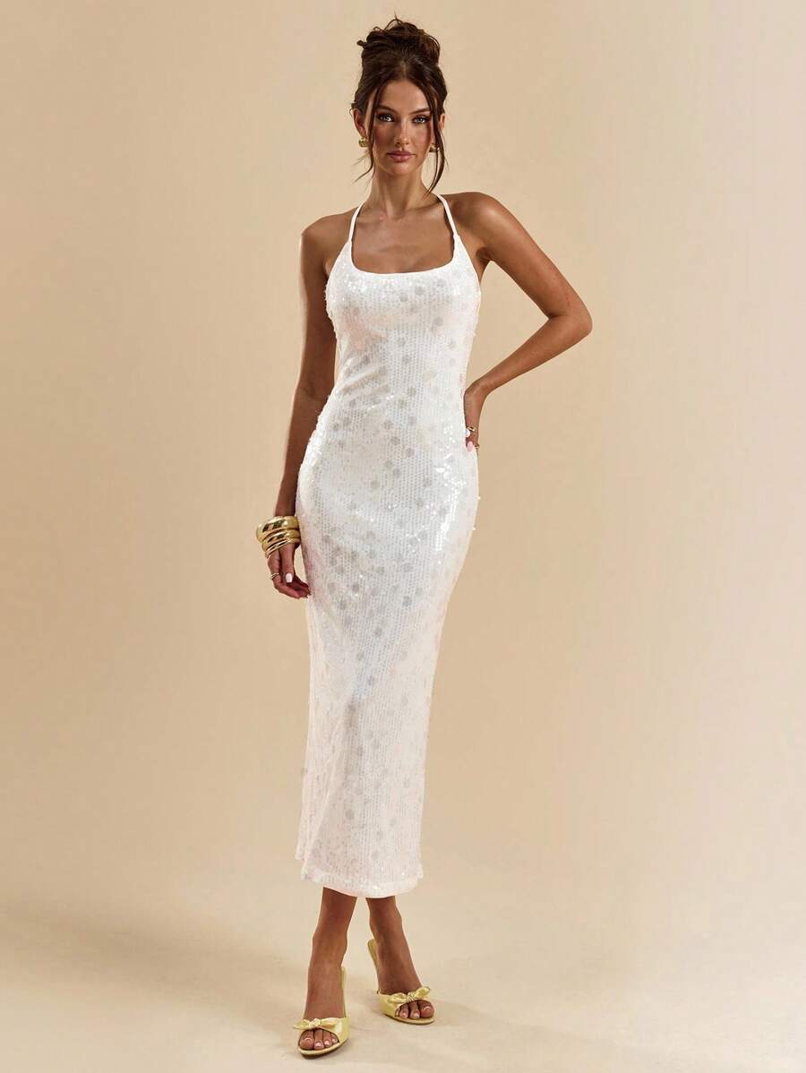 Rochie maxi SHEIN, alb