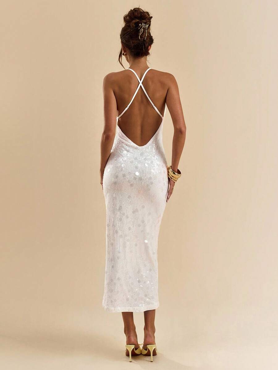 Rochie maxi SHEIN, alb