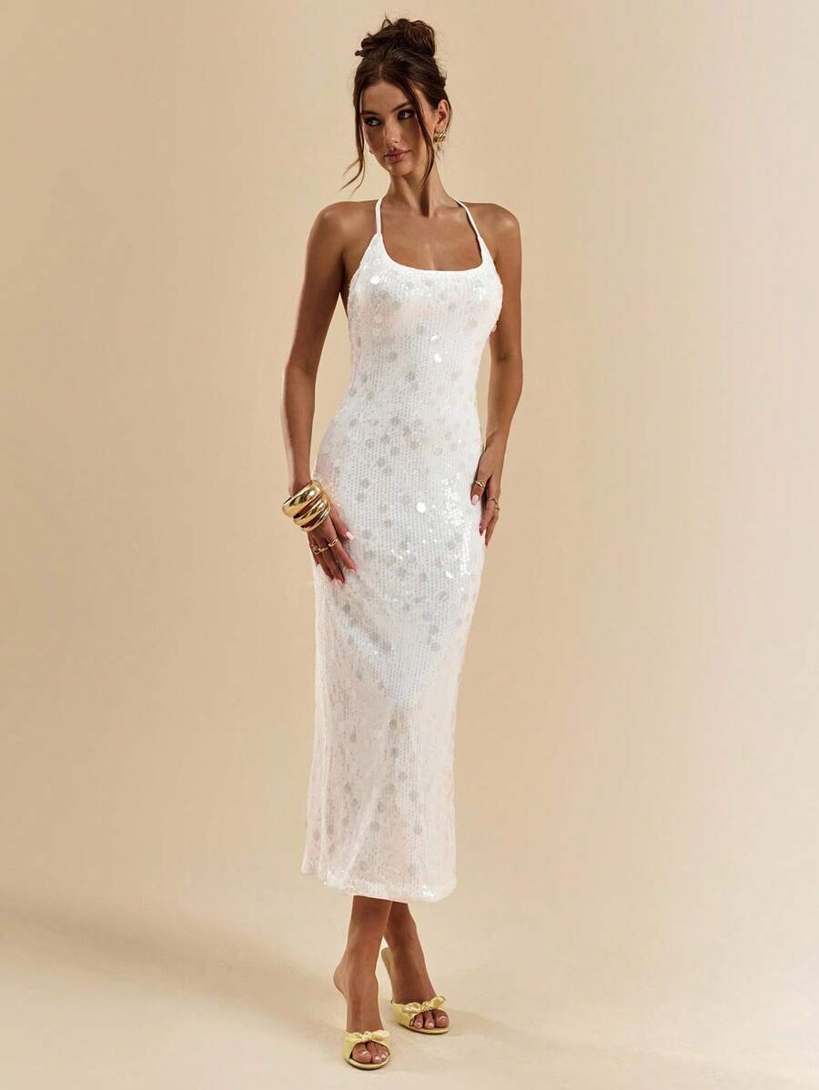Rochie maxi SHEIN, alb