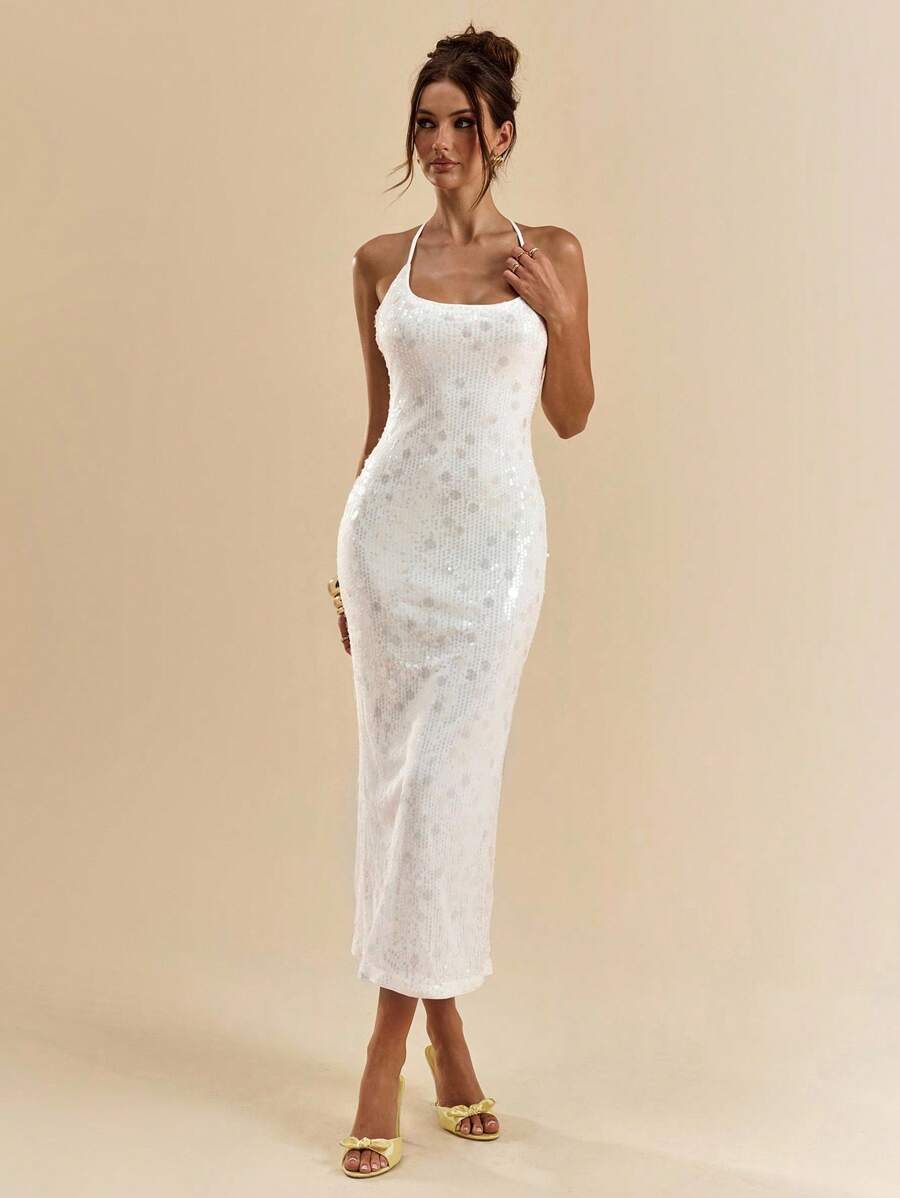 Rochie maxi SHEIN, alb