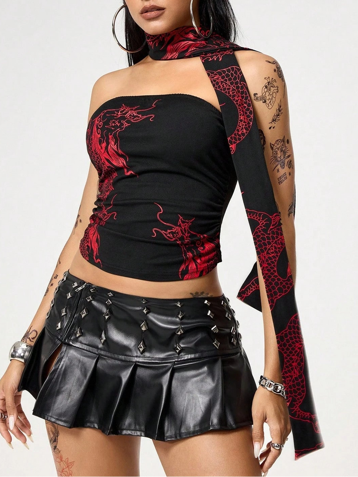 Top Romwe by Shein, fekete