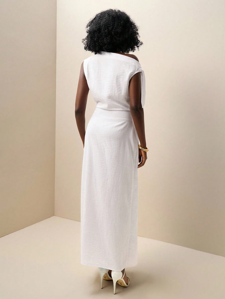 Rochie maxi SHEIN, alb