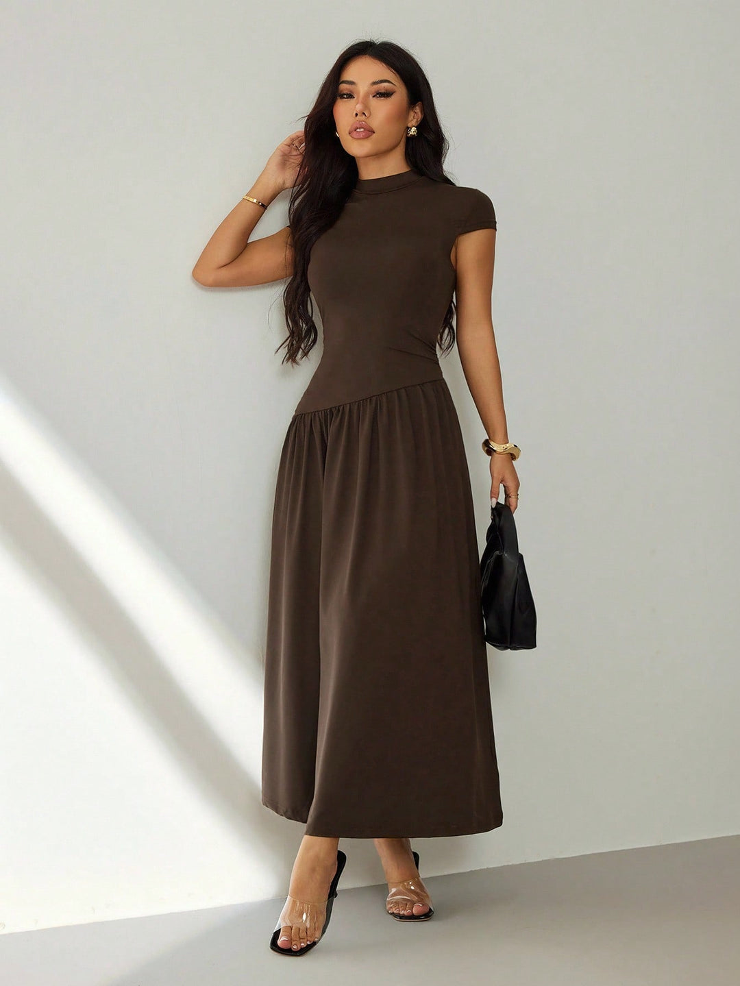 Rochie maxi SHEIN, maro