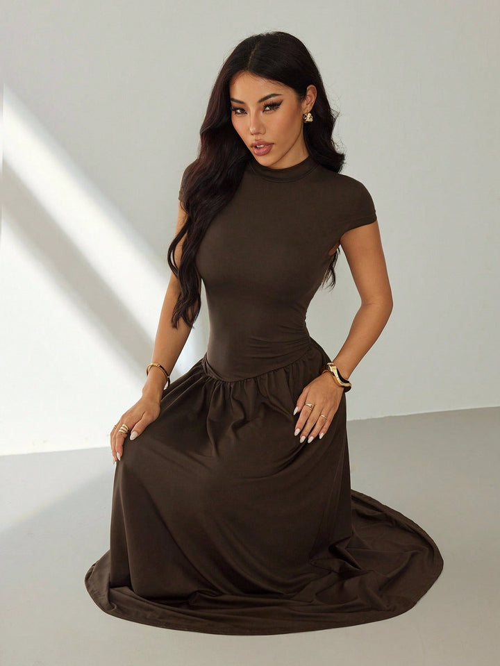 Rochie maxi SHEIN, maro