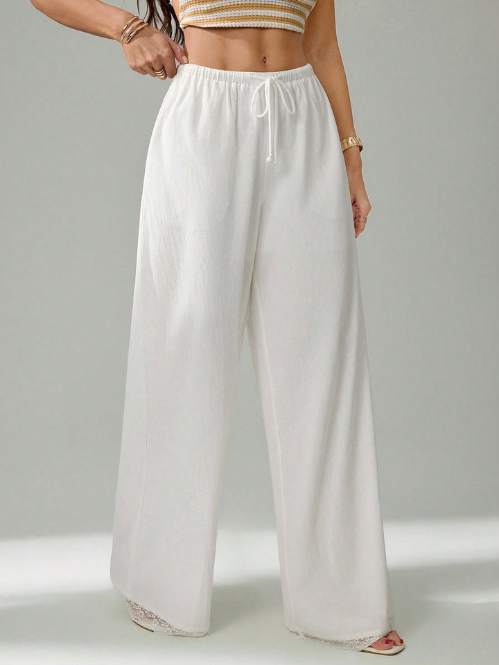 Pantaloni SHEIN, alb