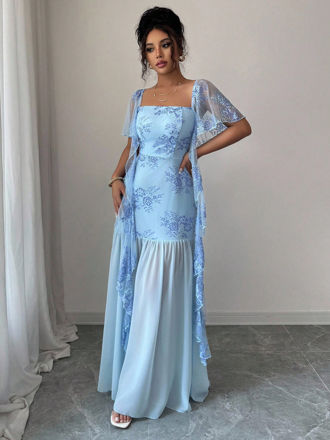 Rochie maxi SHEIN, albastru