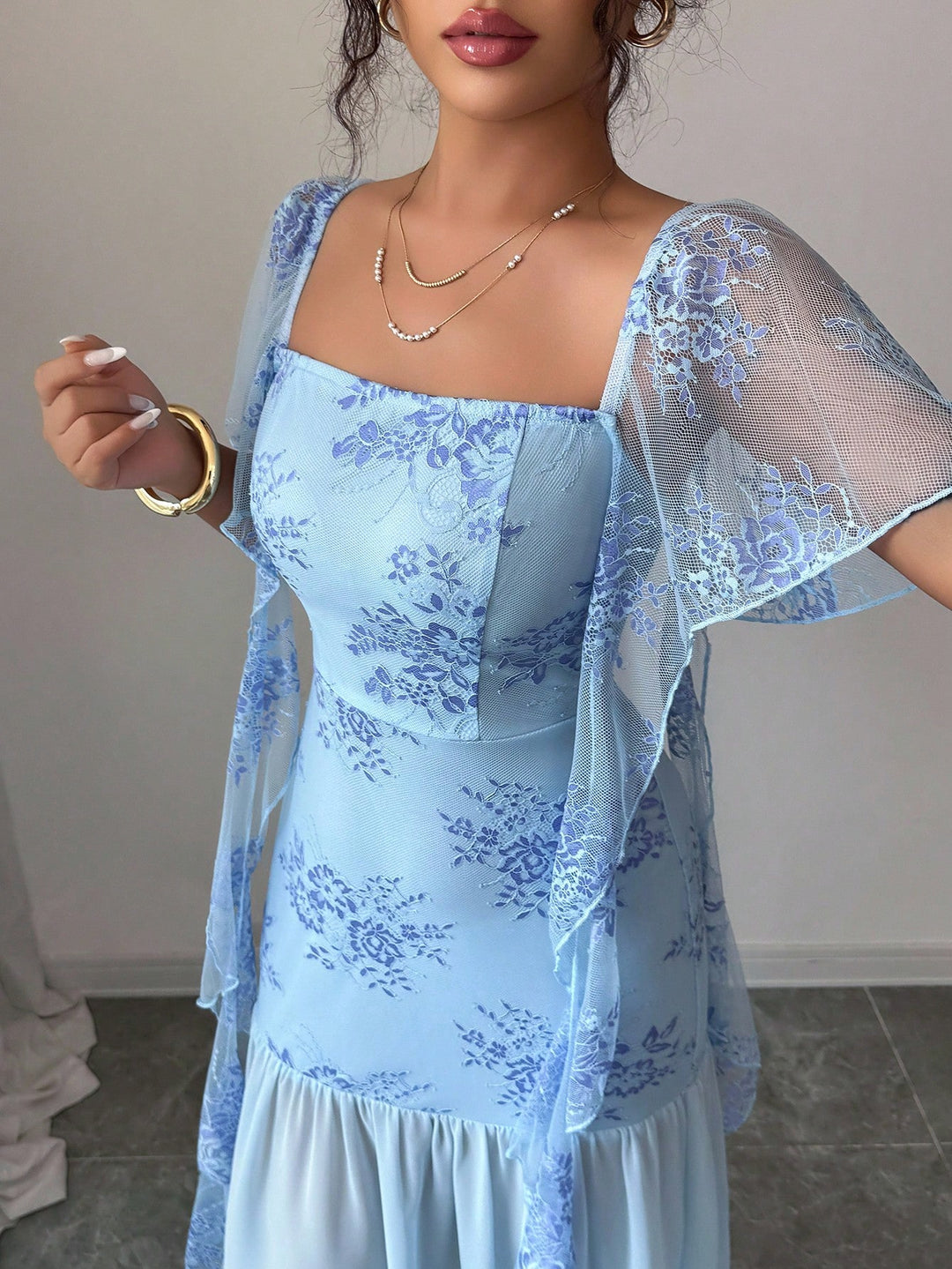 Rochie maxi SHEIN, albastru