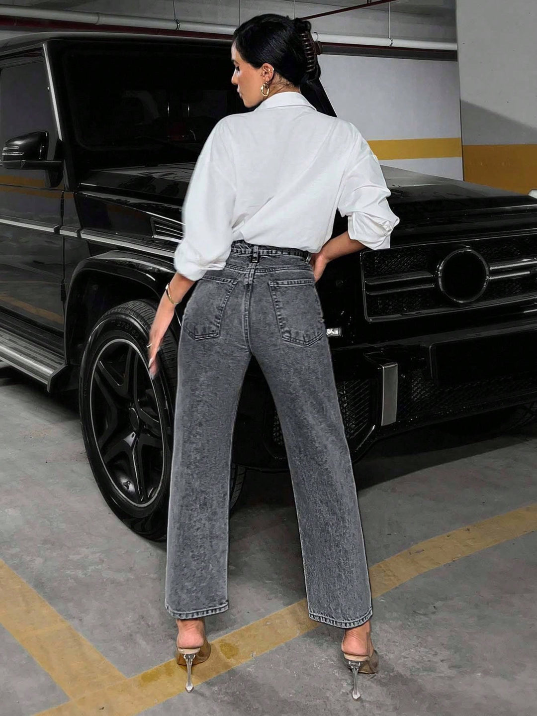 Jeans SHEIN, gri