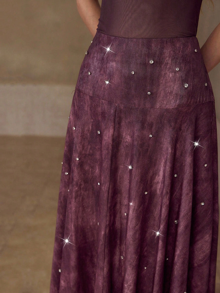 Shein lila maxi szoknya