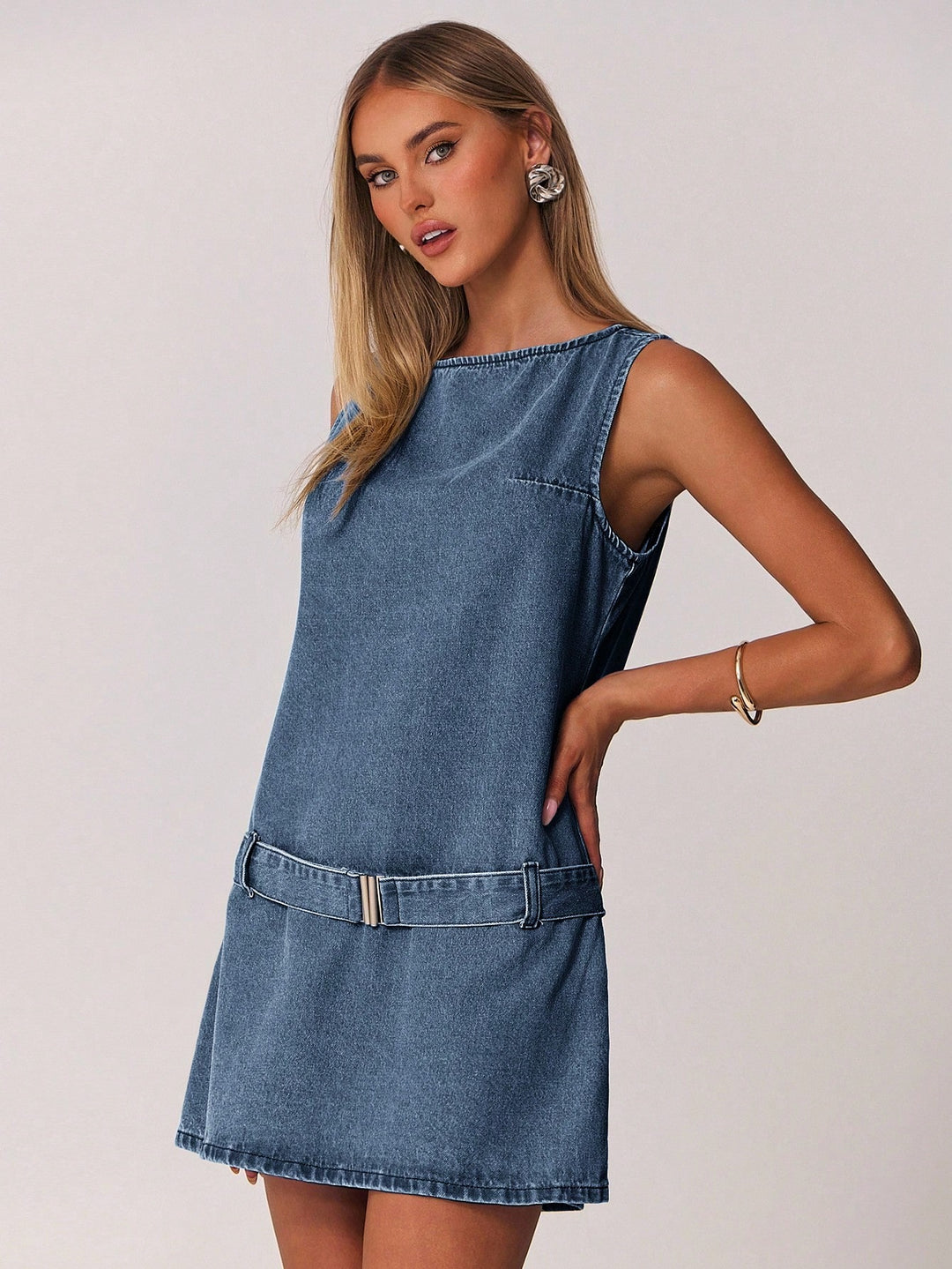 Rochie mini de blugi SHEIN, albastru