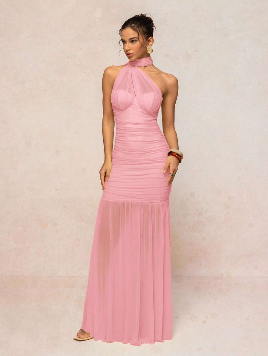 Rochie maxi SHEIN, roz