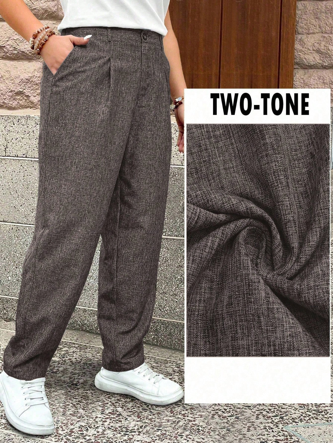 Pantaloni SHEIN, maro