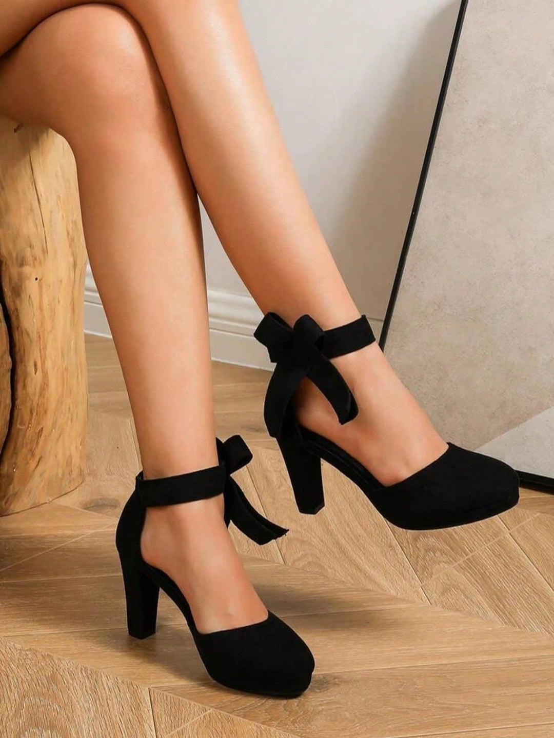 SHEIN high heels, black