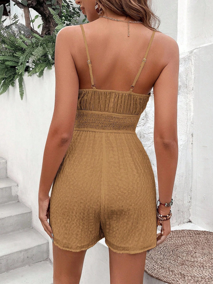 SHEIN Brown Short Jumpsuit