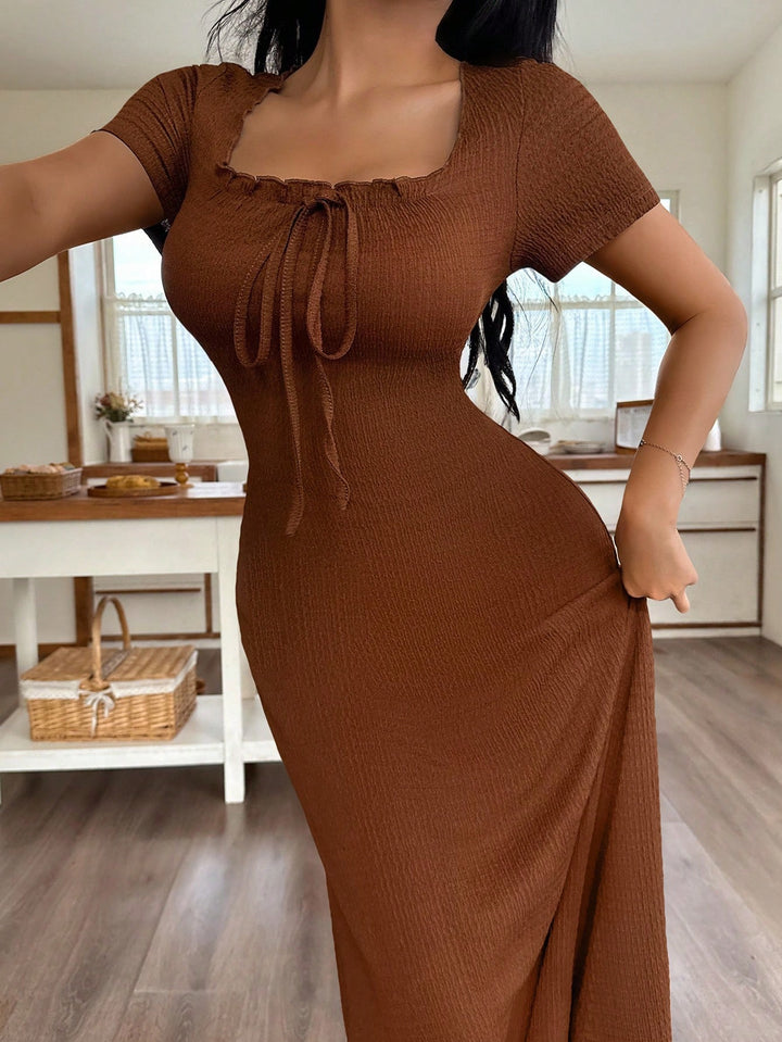 Rochie maxi SHEIN, maro