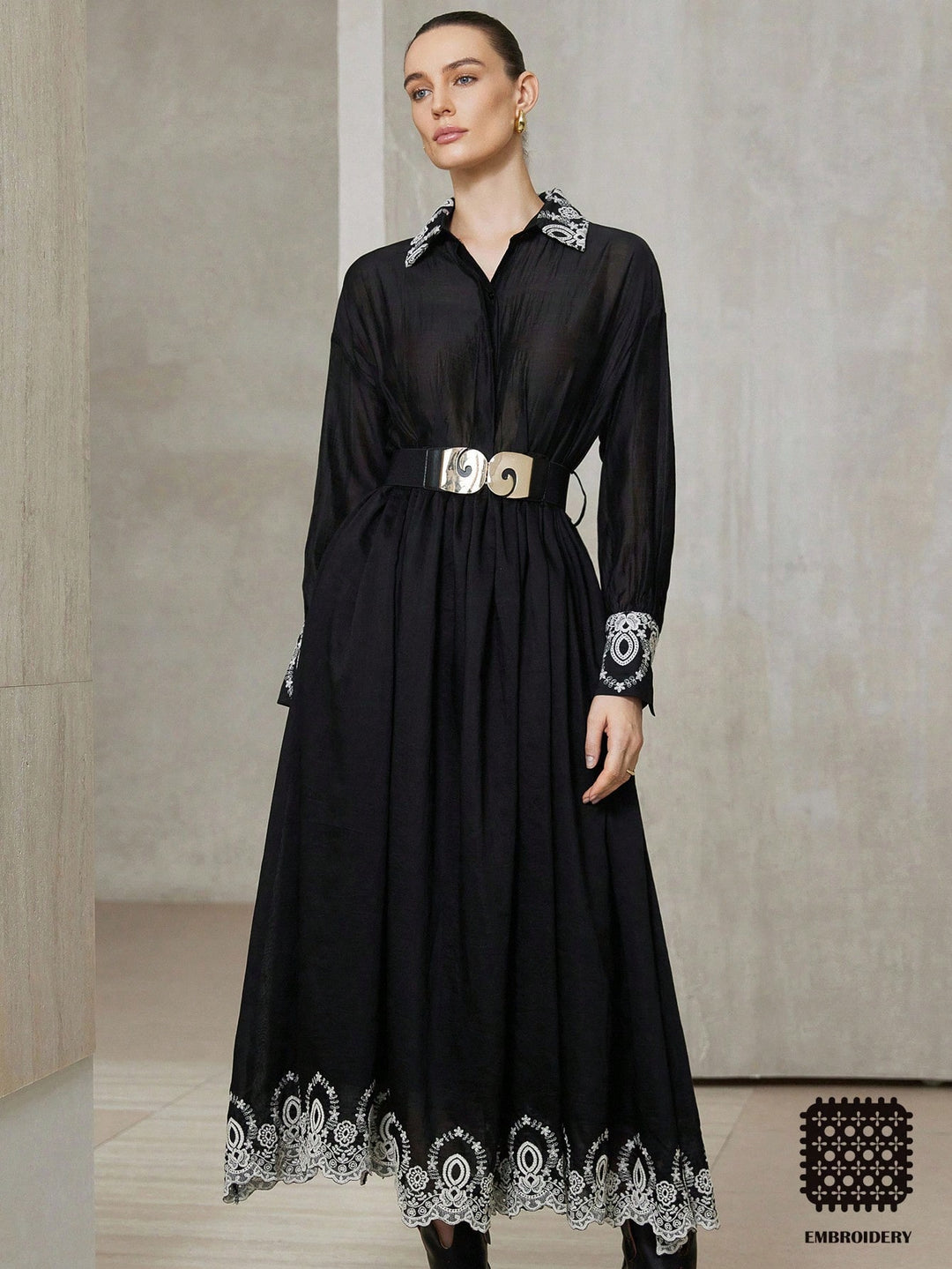 Rochie maxi SHEIN, negru