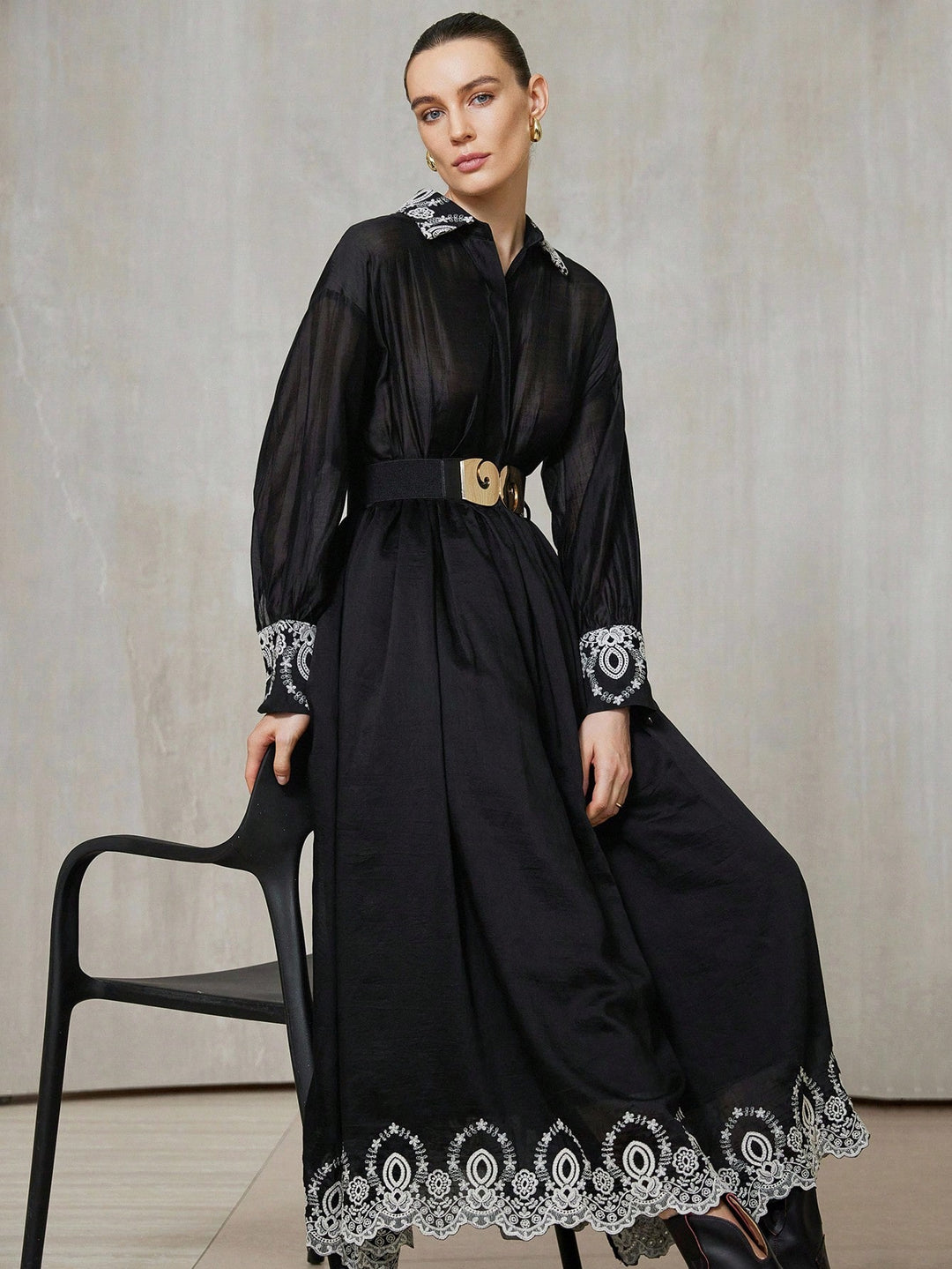 Rochie maxi SHEIN, negru