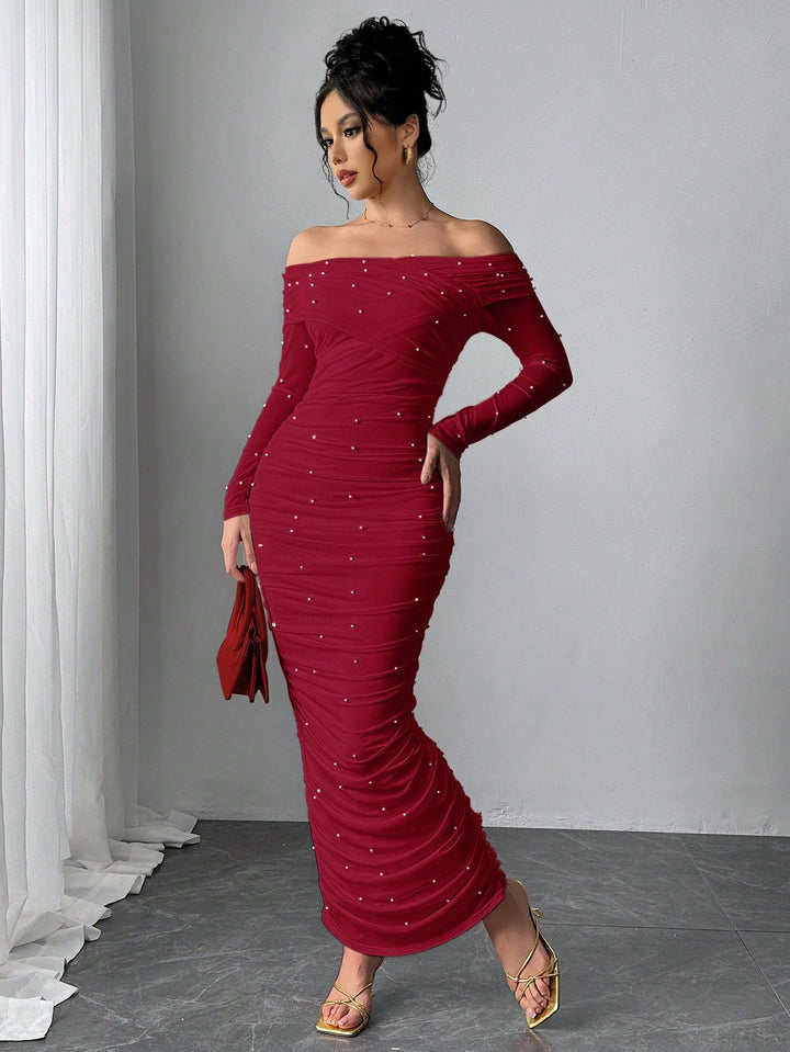 Rochie maxi SHEIN, vișiniu