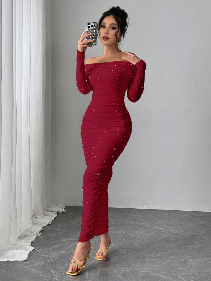 Rochie maxi SHEIN, vișiniu