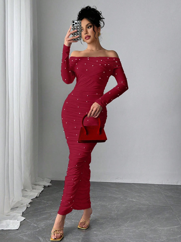Rochie maxi SHEIN, vișiniu