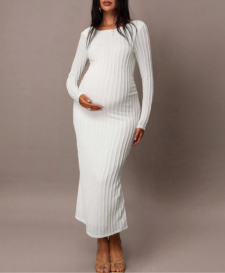 Rochie maxi Shein, crem
