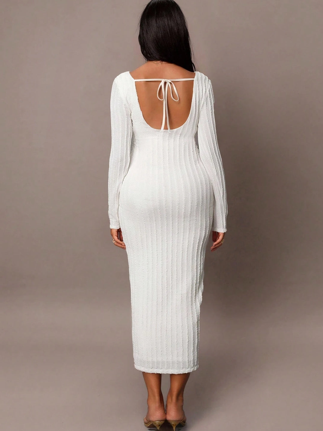 Rochie maxi Shein, crem
