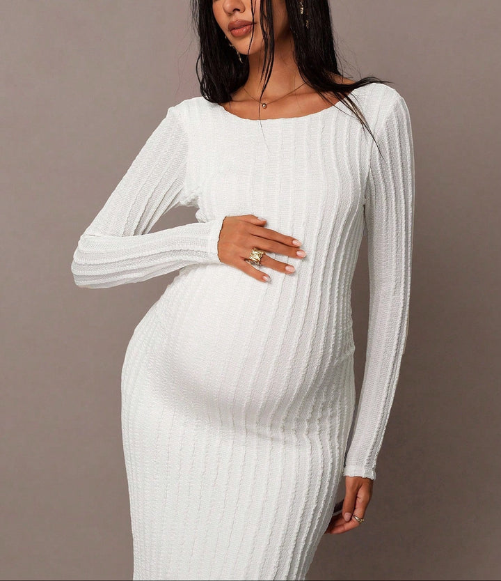 Rochie maxi Shein, crem