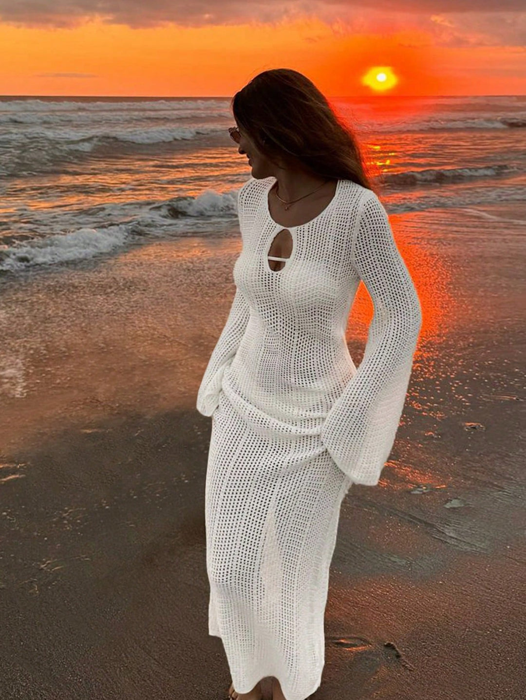 Rochie de plajă SHEIN, alb