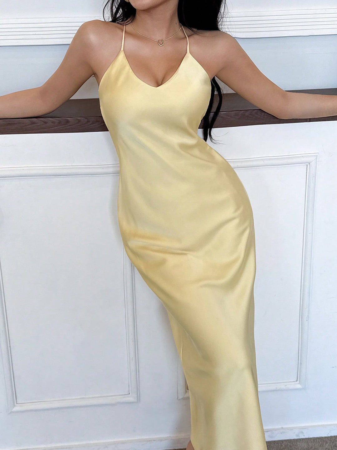 Rochie maxi SHEIN, galben
