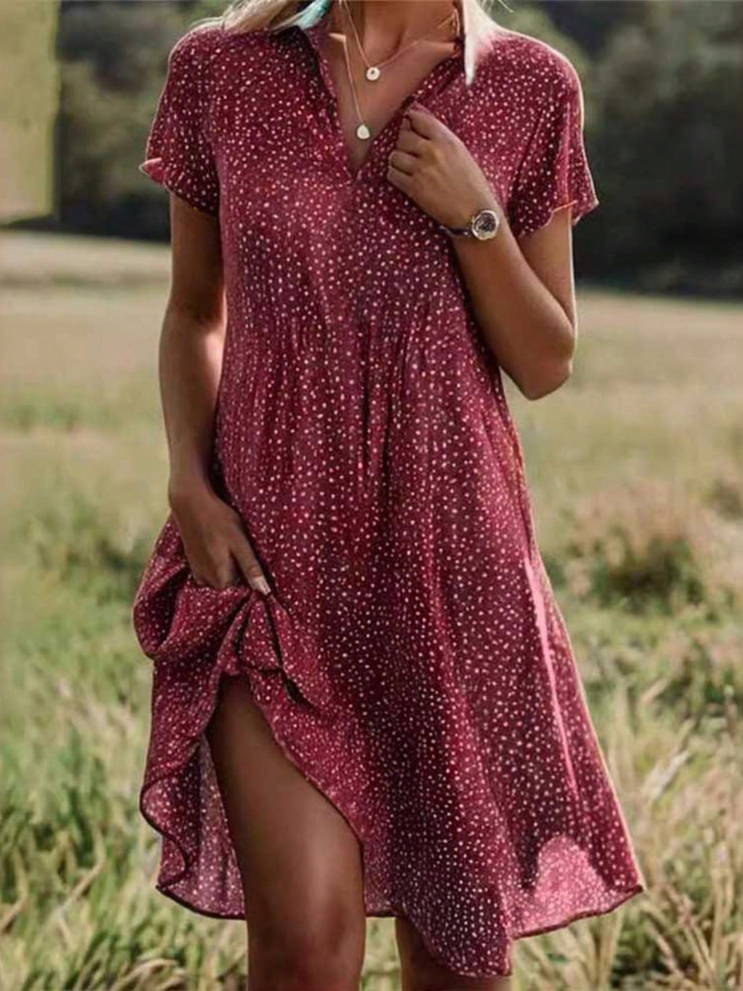 Rochie midi SHEIN, roșu